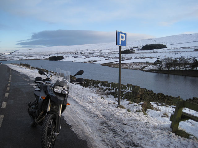 Paul's new bike, in the snow