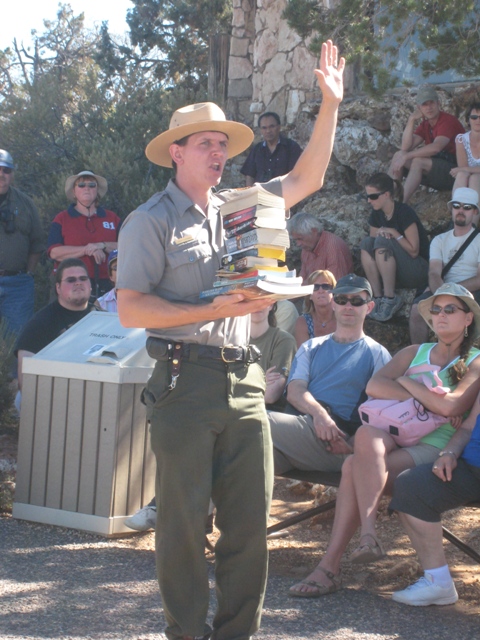  The Ranger shows how Uplift affects the books, sorry, rocks of the canyon…