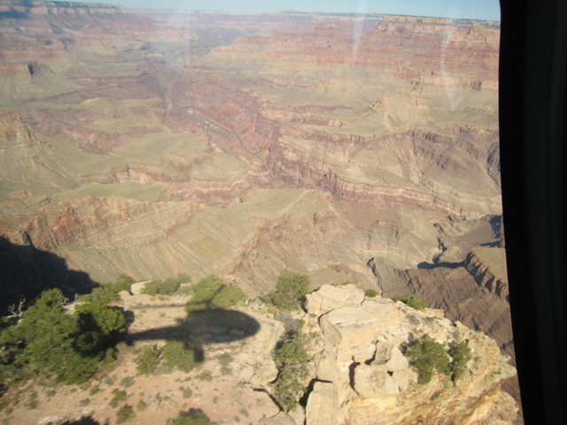 Flying off the end of the world, entering the canyon