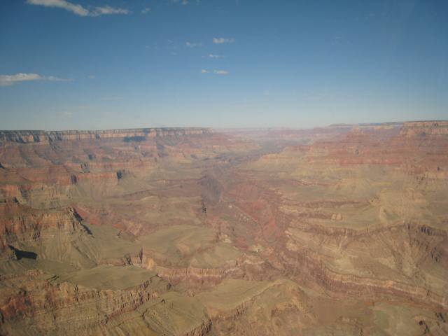 Flying over the Grand Canyon